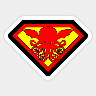 Cthulhu Superhero Logo Sticker